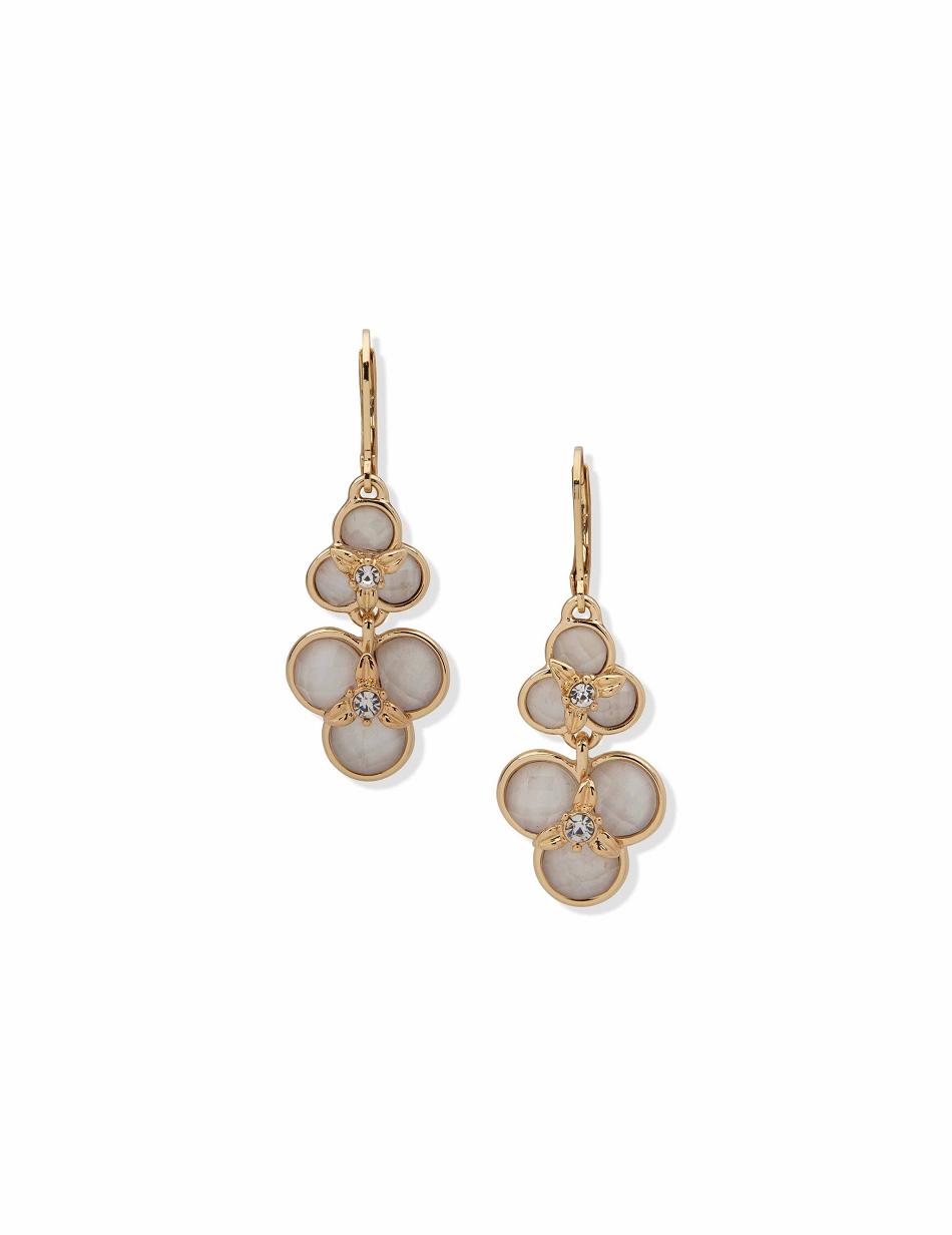 Earring Anne Klein White Flower Drop   | ODJ-1601091